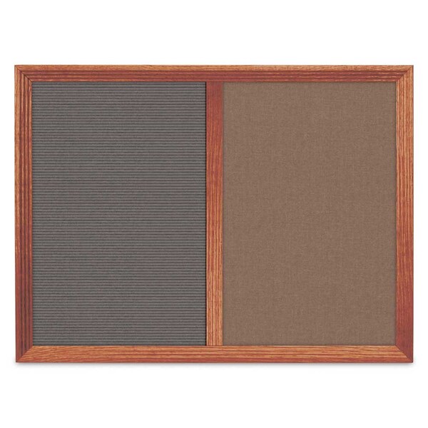 Enclosed Corkboard, 1 Door, 18"x24", 4" Fra